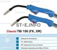 Горелка для полуавтоматической сварки TBi 150-DR-blue-ESG, с поворотным корпусом, длина 3 метра - st-e.info - Ижевск