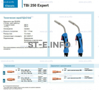 Горелка для полуавтоматической сварки TBi 250 Expert, длина 3 m. - st-e.info - Ижевск