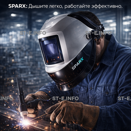 Маска сварщика Sparx с устройством подачи воздуха - st-e.info - Ижевск