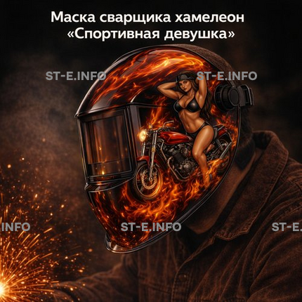 Маска сварщика хамелеон «Спортивная девушка» (YXE-718G PRO) - st-e.info - Ижевск